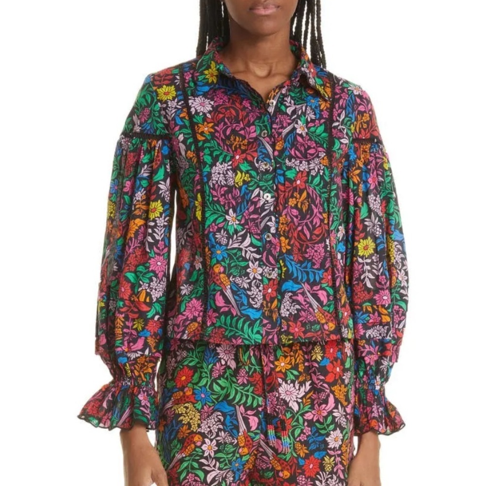 Farm Rio Tropical Garden Blouse